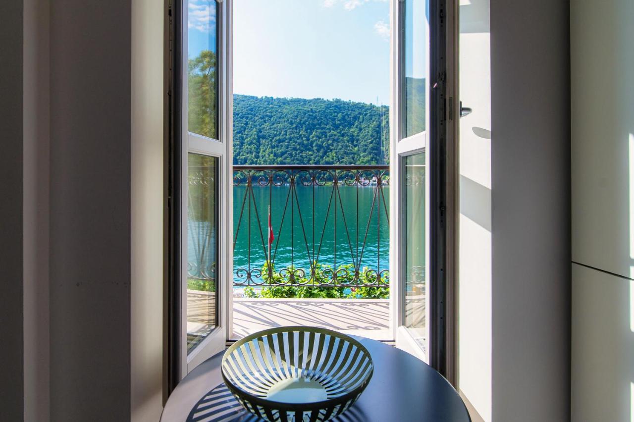 Il Balcone Sul Lago By Quokka 360 - Historic Lakeside Flat In Morcote Exteriör bild